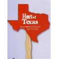 8" x 8" Texas Shape Hand Fan W/ Handle